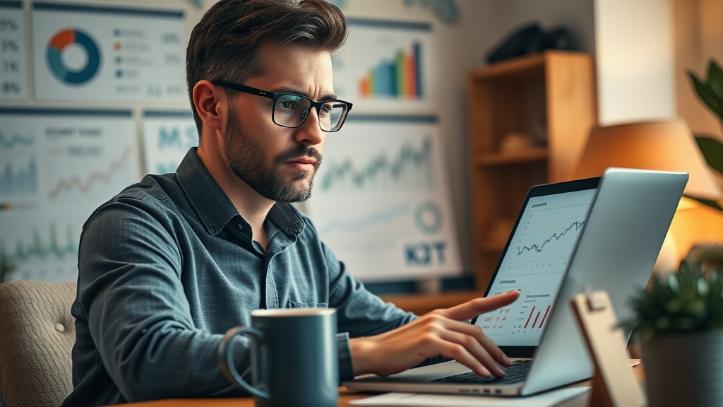 marketing consultant examining local business lead generation data