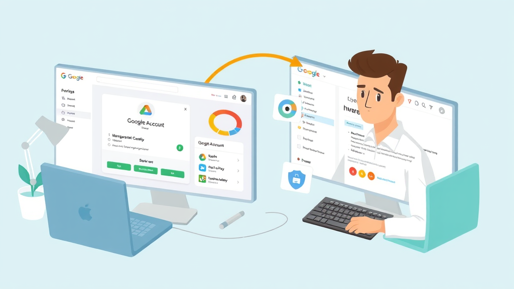 google business account interface vs standard google account infographic - manage google business account