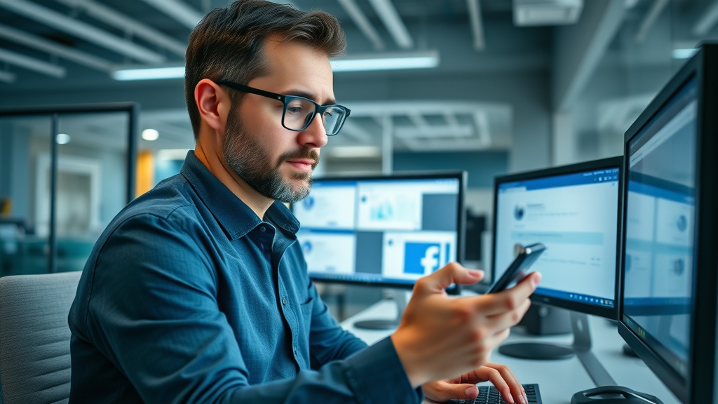 digital marketing for local businesses business owner updating online presence on digital platforms