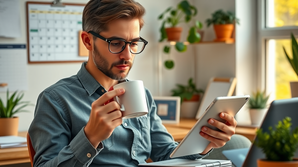 content creator using scheduling tools for small business social media