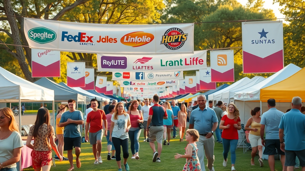 local event showcasing digital sponsorships as local advertising ideas.