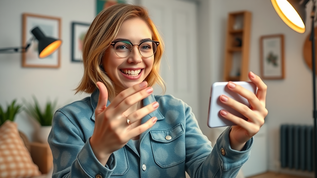 influencer awareness on social media stylish influencer live streaming about new brand