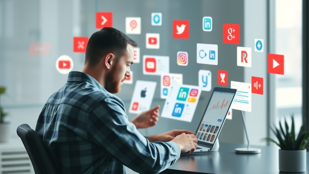 social media manager optimizing and scheduling posts to boost online reputation