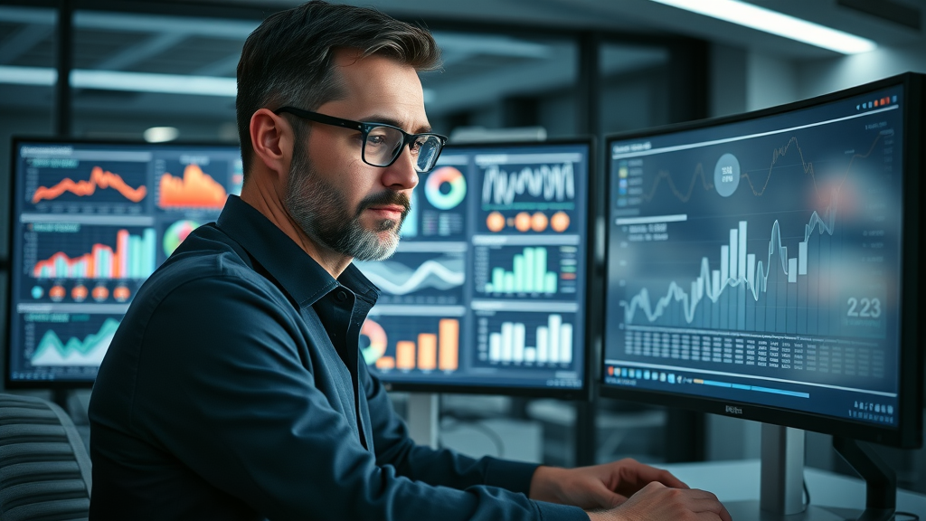 business analyst tracking key lead generation metrics and ROI