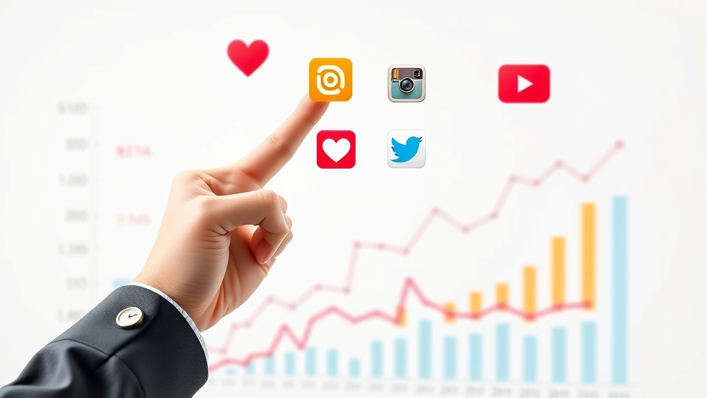 Infographic showing leading social media platforms for small business selection with data charts