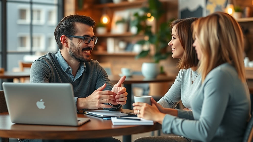 reconnecting with former business leads in café | business leads, small business, lead nurturing