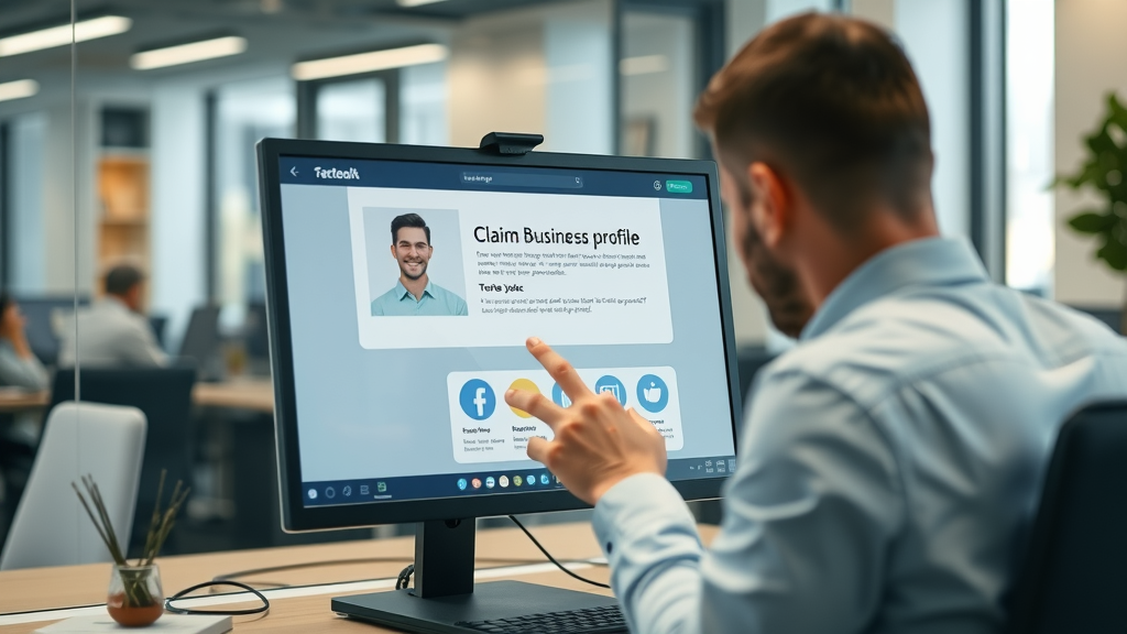 businessperson claiming google business profile on computer screen - step-by-step to claim google my business listing