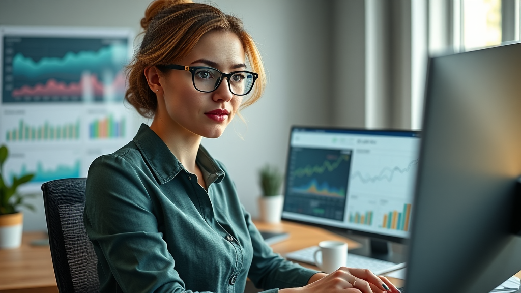 Entrepreneur tracking online review marketing impact with dual screens and review metrics