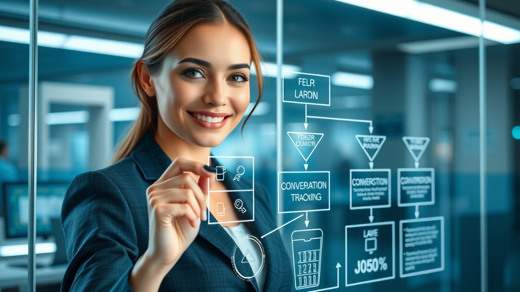businesswoman mapping lead generation funnel and tracking for how to generate leads for local business