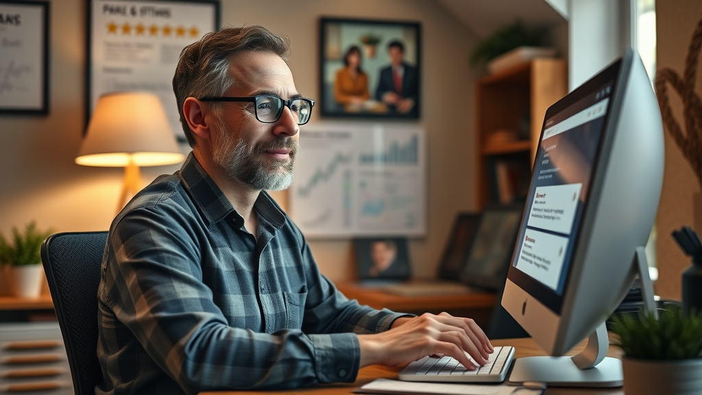 reputation management local business manager responding to online reviews