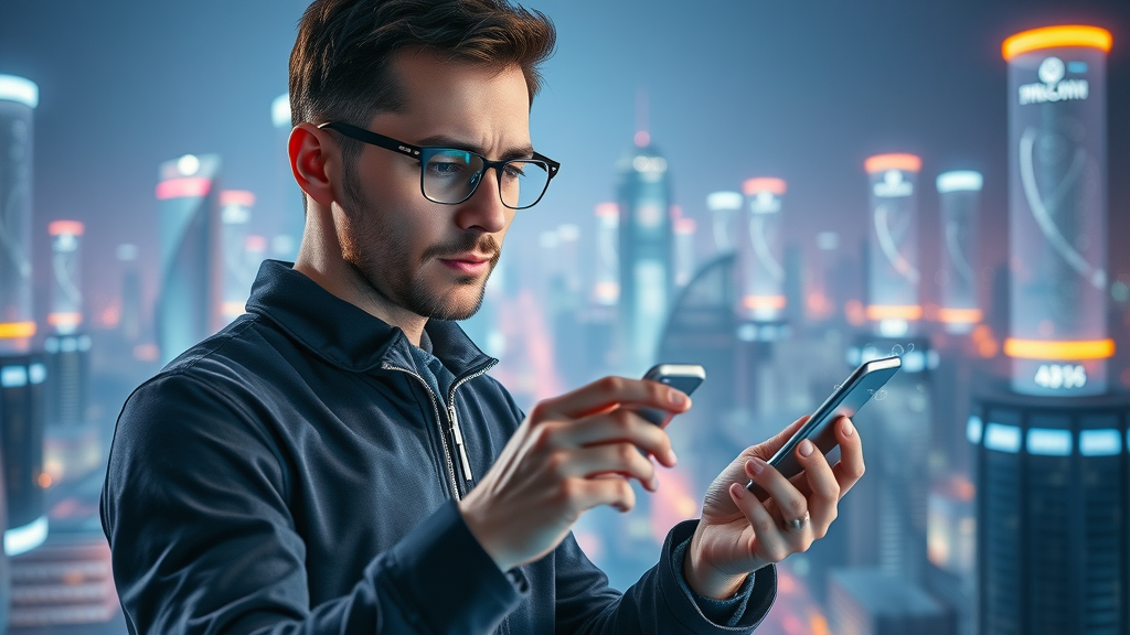 forward-thinking business owner exploring future social media marketing platforms and features