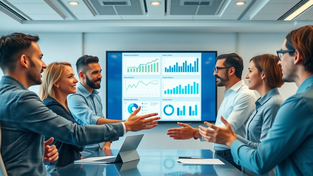 dynamic business team analyzing google reviews impact charts, google reviews, customer reviews, online reviews