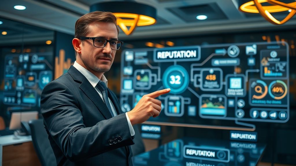 expert reputation manager presenting reputation management tools and strategy