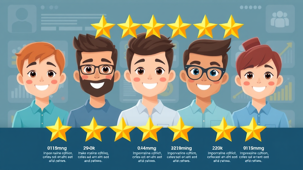 infographic upward graphs user rating stars avatar faces digital workspace google review strategies