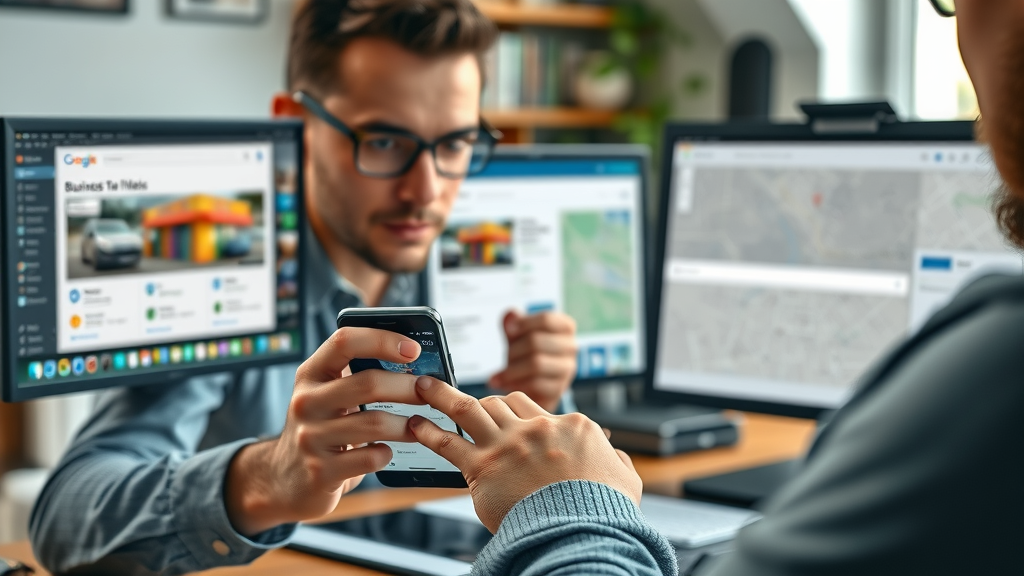person finding business on google search and google maps for how to claim your google listing