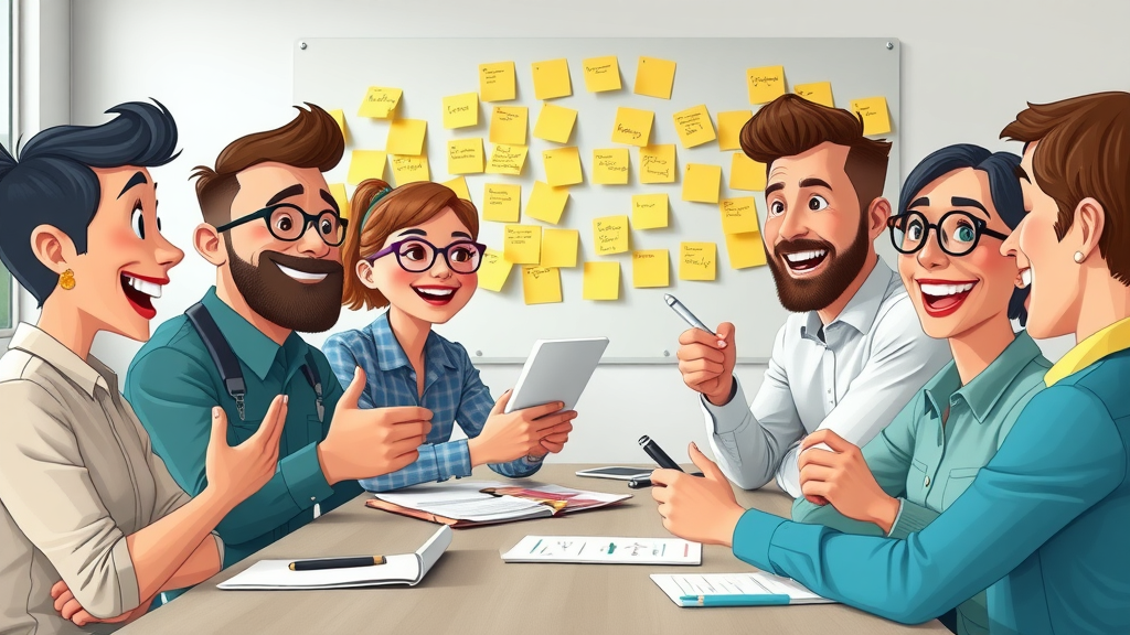 small business team collaborating on high-impact social media content ideas