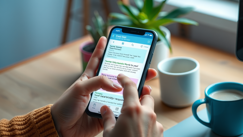 responsive email template for local business marketing, optimized on smartphone