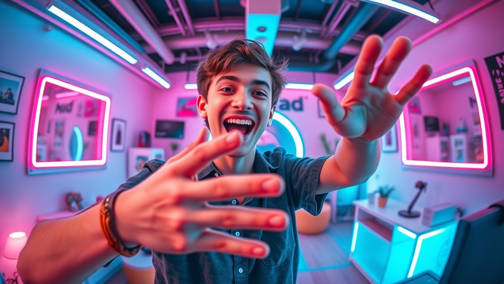 Entrepreneur creates viral TikTok short-form video content for small business marketing